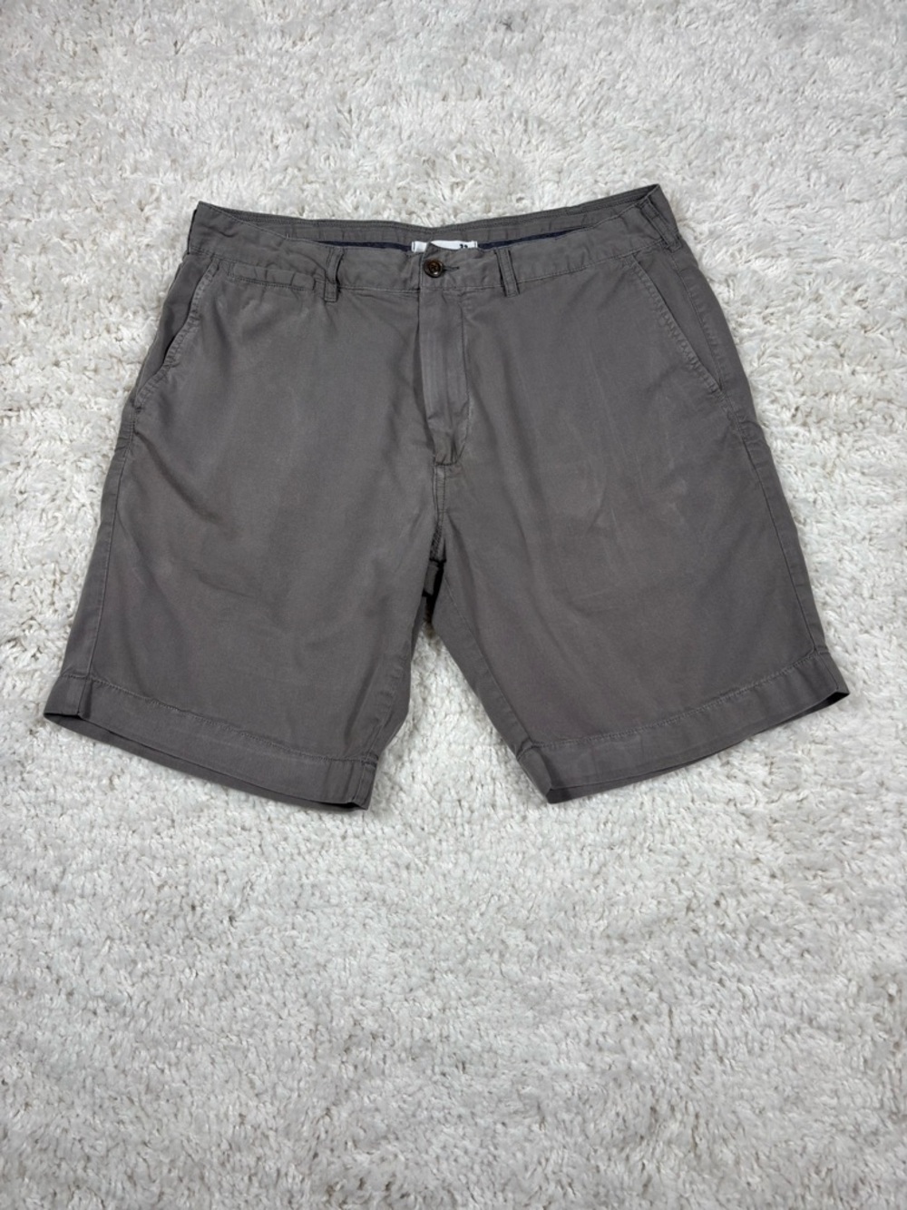 Faherty Brand Gray Chino Shorts Men’s 33 8” Inseam Cotton Lyocell